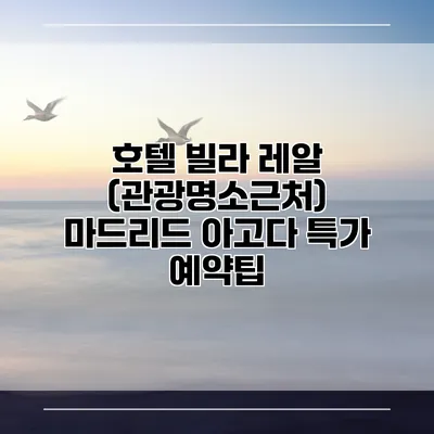 호텔 빌라 레알 (관광명소근처) 마드리드 아고다 특가 예약팁
