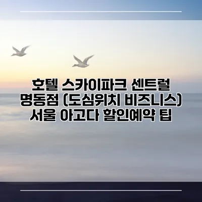 호텔 스카이파크 센트럴 명동점 (도심위치 비즈니스) 서울 아고다 할인예약 팁