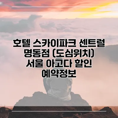 호텔 스카이파크 센트럴 명동점 (도심위치) 서울 아고다 할인 예약정보