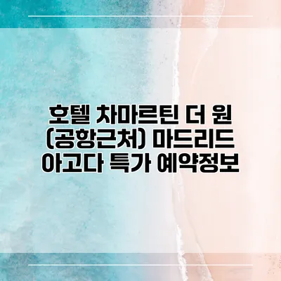 호텔 차마르틴 더 원 (공항근처) 마드리드 아고다 특가 예약정보