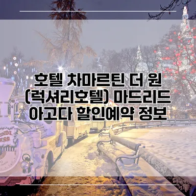 호텔 차마르틴 더 원 (럭셔리호텔) 마드리드 아고다 할인예약 정보