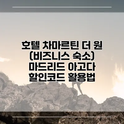 호텔 차마르틴 더 원 (비즈니스 숙소) 마드리드 아고다 할인코드 활용법
