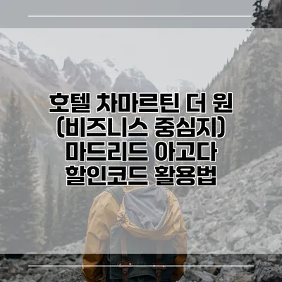 호텔 차마르틴 더 원 (비즈니스 중심지) 마드리드 아고다 할인코드 활용법