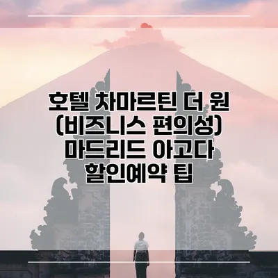 호텔 차마르틴 더 원 (비즈니스 편의성) 마드리드 아고다 할인예약 팁