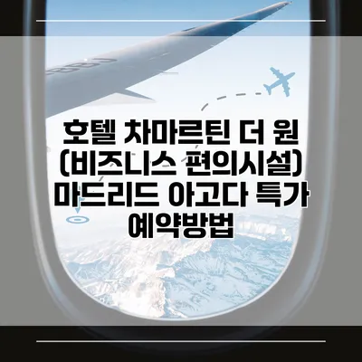 호텔 차마르틴 더 원 (비즈니스 편의시설) 마드리드 아고다 특가 예약방법
