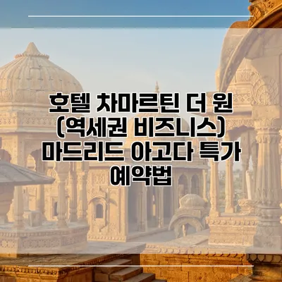 호텔 차마르틴 더 원 (역세권 비즈니스) 마드리드 아고다 특가 예약법
