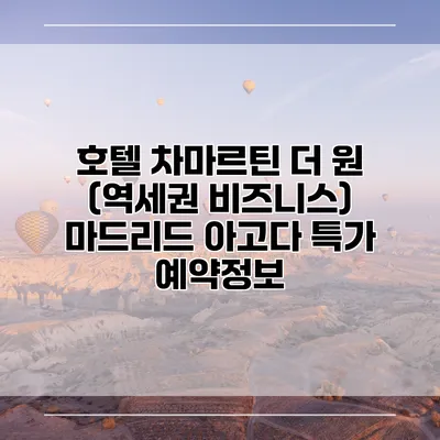 호텔 차마르틴 더 원 (역세권 비즈니스) 마드리드 아고다 특가 예약정보
