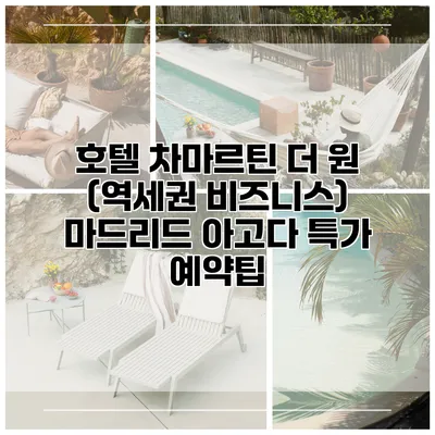 호텔 차마르틴 더 원 (역세권 비즈니스) 마드리드 아고다 특가 예약팁