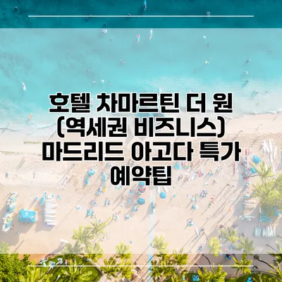 호텔 차마르틴 더 원 (역세권 비즈니스) 마드리드 아고다 특가 예약팁