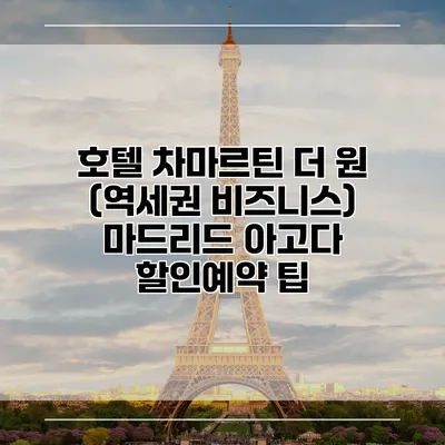 호텔 차마르틴 더 원 (역세권 비즈니스) 마드리드 아고다 할인예약 팁