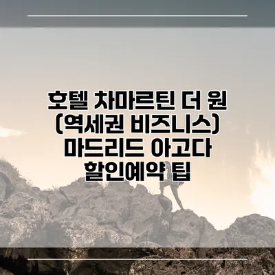 호텔 차마르틴 더 원 (역세권 비즈니스) 마드리드 아고다 할인예약 팁