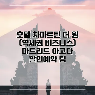 호텔 차마르틴 더 원 (역세권 비즈니스) 마드리드 아고다 할인예약 팁