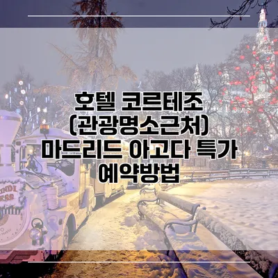 호텔 코르테조 (관광명소근처) 마드리드 아고다 특가 예약방법
