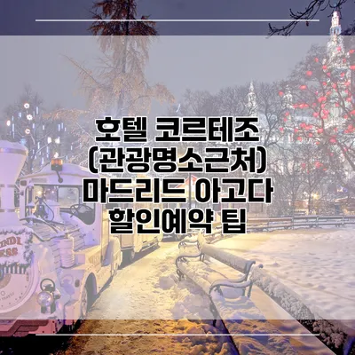 호텔 코르테조 (관광명소근처) 마드리드 아고다 할인예약 팁