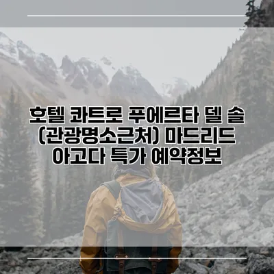호텔 콰트로 푸에르타 델 솔 (관광명소근처) 마드리드 아고다 특가 예약정보