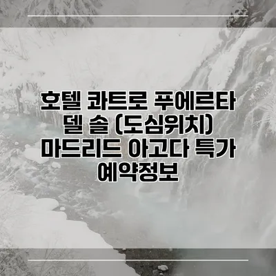 호텔 콰트로 푸에르타 델 솔 (도심위치) 마드리드 아고다 특가 예약정보