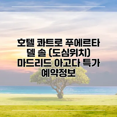 호텔 콰트로 푸에르타 델 솔 (도심위치) 마드리드 아고다 특가 예약정보