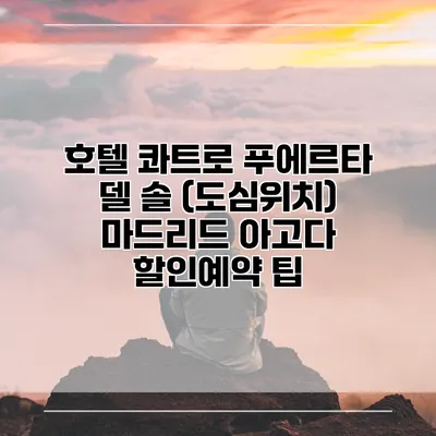 호텔 콰트로 푸에르타 델 솔 (도심위치) 마드리드 아고다 할인예약 팁
